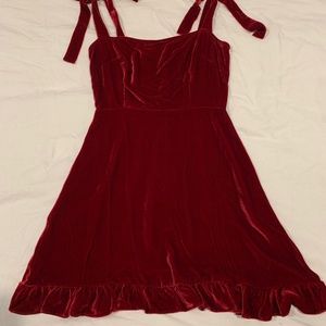 Like New Reformation Minna Dress - Red Velvet, 2
